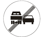znak prestanak zabrane preticanja za teretna vozila
