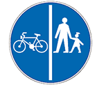 znak spojene staze za bicikliste i pešake