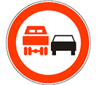 znak zabrana preticanja za teretna vozila