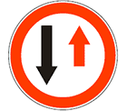 znak prvenstvo prolaza za vozila iz suprotnog smera